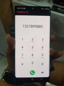 Service LCD Green Screen Note 10 Plus