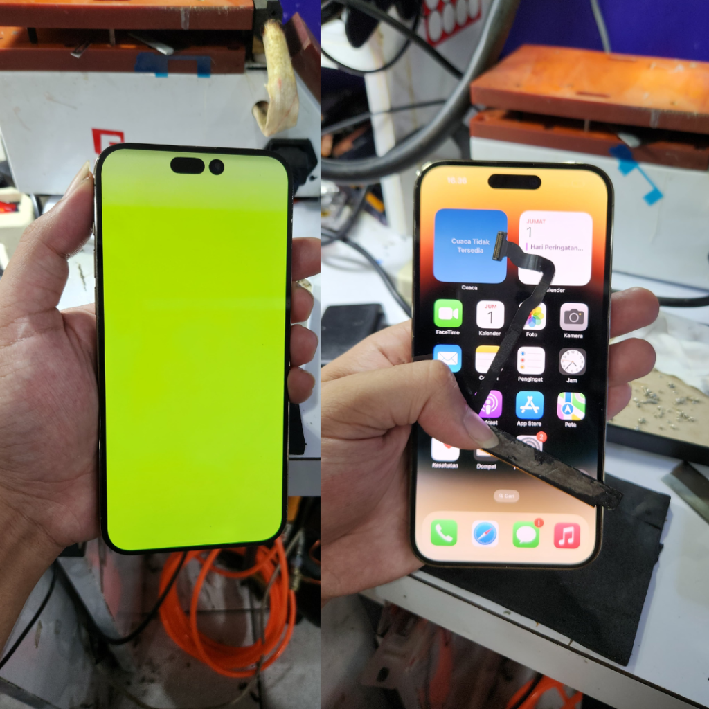 service lcd green screen iphone 14 pro max
